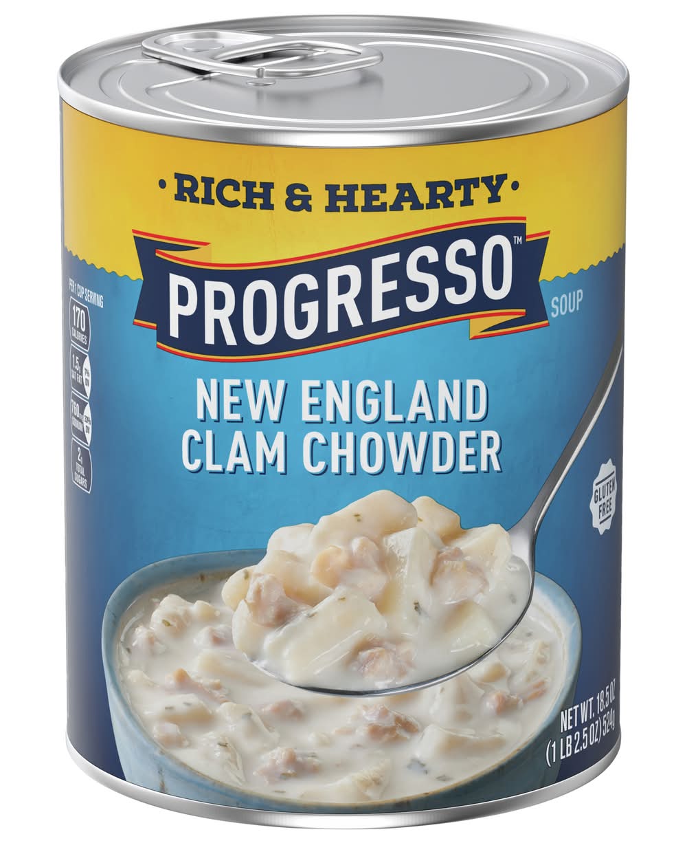 Progresso Rich & Hearty Soup, New England Clam Chowder (18.5 oz)