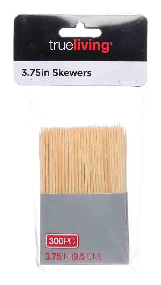 Trueliving Wood Skewers 3.75inch 300 Piece