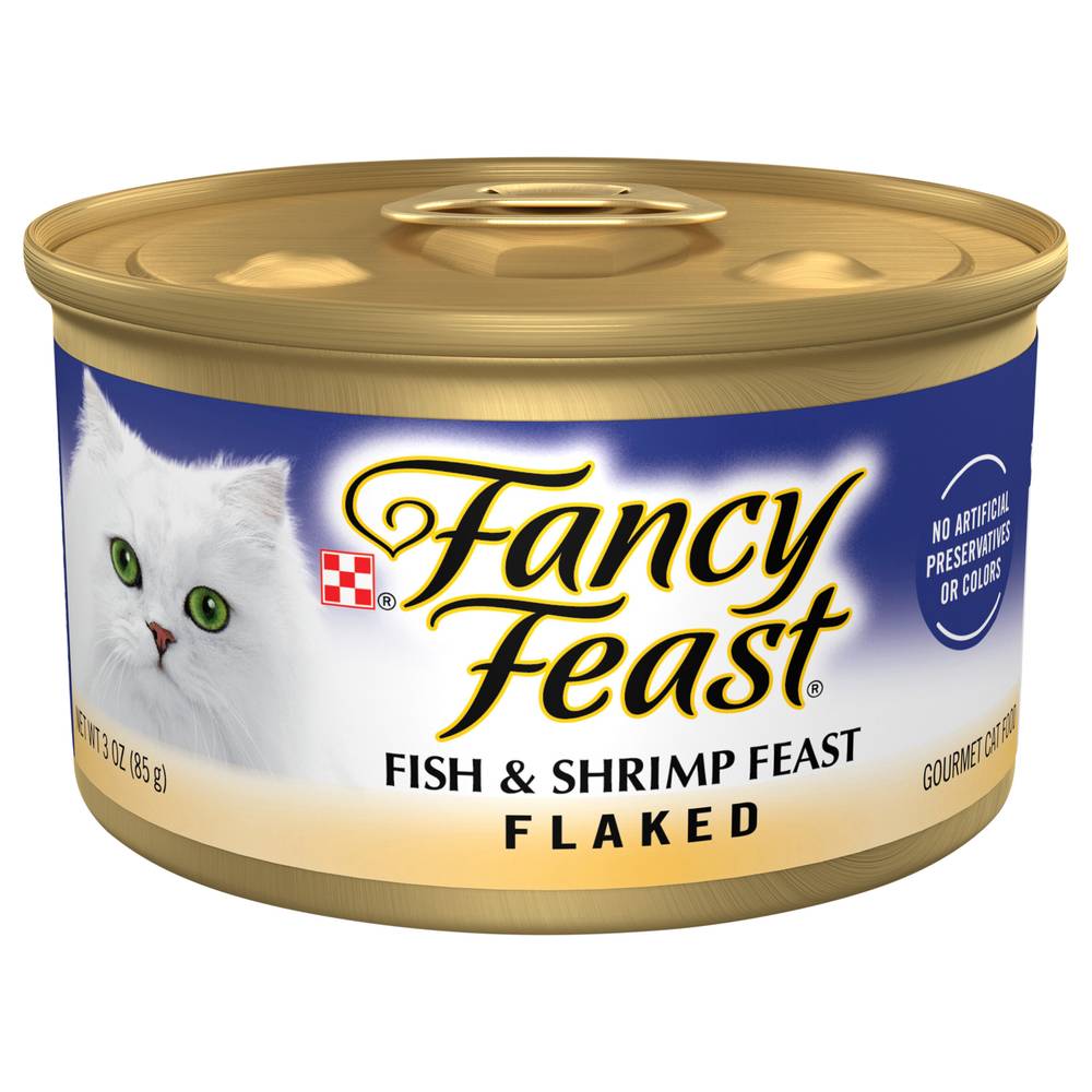 Fancy Feast Gourmet Flaked Fish & Shrimp Feast Cat Food (3 oz)