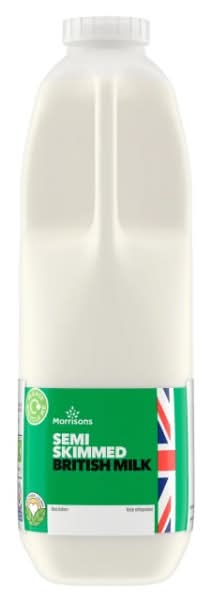 Morrisons Fresh Semi Skimmed Milk 2lt