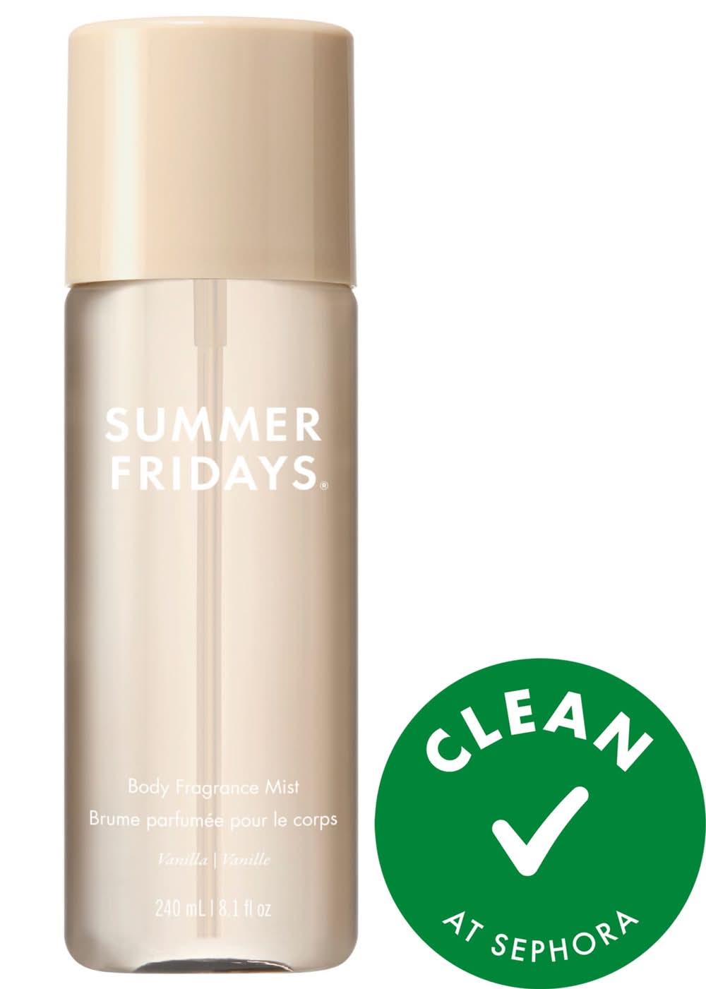 Summer Fridays Vanilla Hair + Body Fragrance Mist with Vanilla Cake + Radiant Amber 8.1 fl oz/240 ml