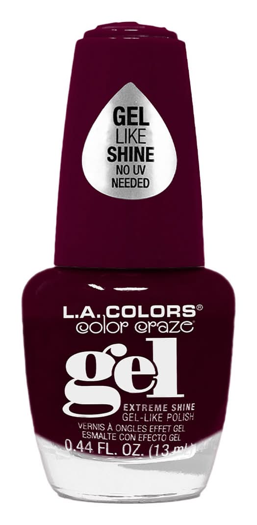 L.A. Colors Color Graze Gel Extreme Shine Nail Polish, Berry Rich (0.44 fl oz)
