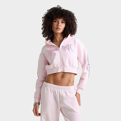 Hoodrich Tundra Rhinestone Crop Full-Zip Hoodie Delivery Near Me