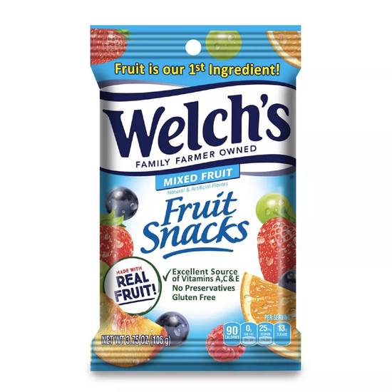 Welch's Fruit Snacks, Mixed Fruits, 3.75 OZ