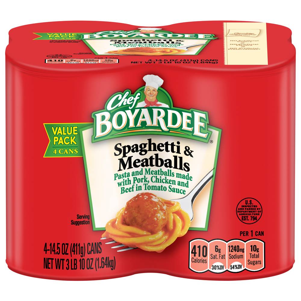 Chef Boyardee Spaghetti & Meatballs (4 ct)