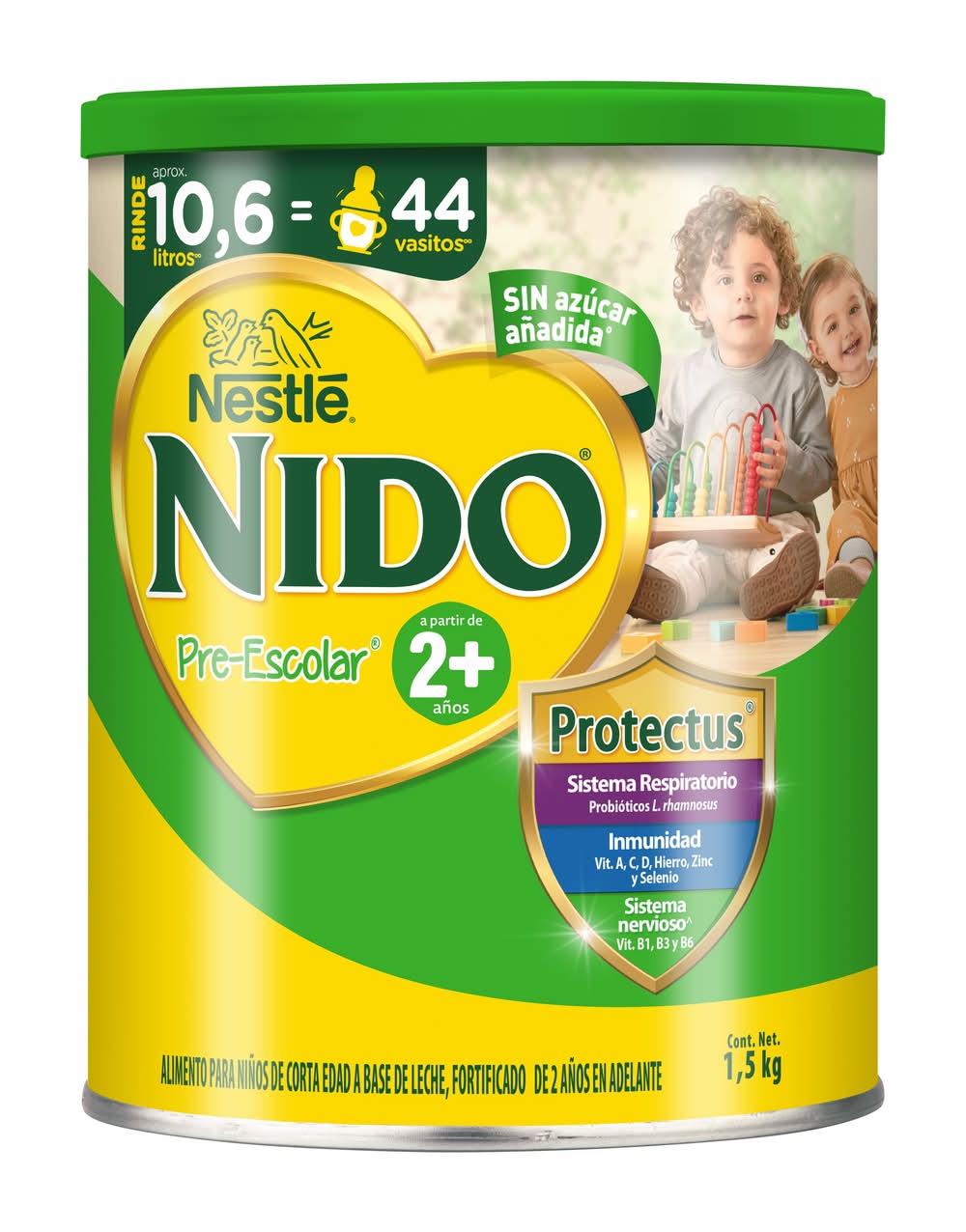 Nido · Fórmula láctea en polvo pre-escolar, 2+ Años (1,5 kg)
