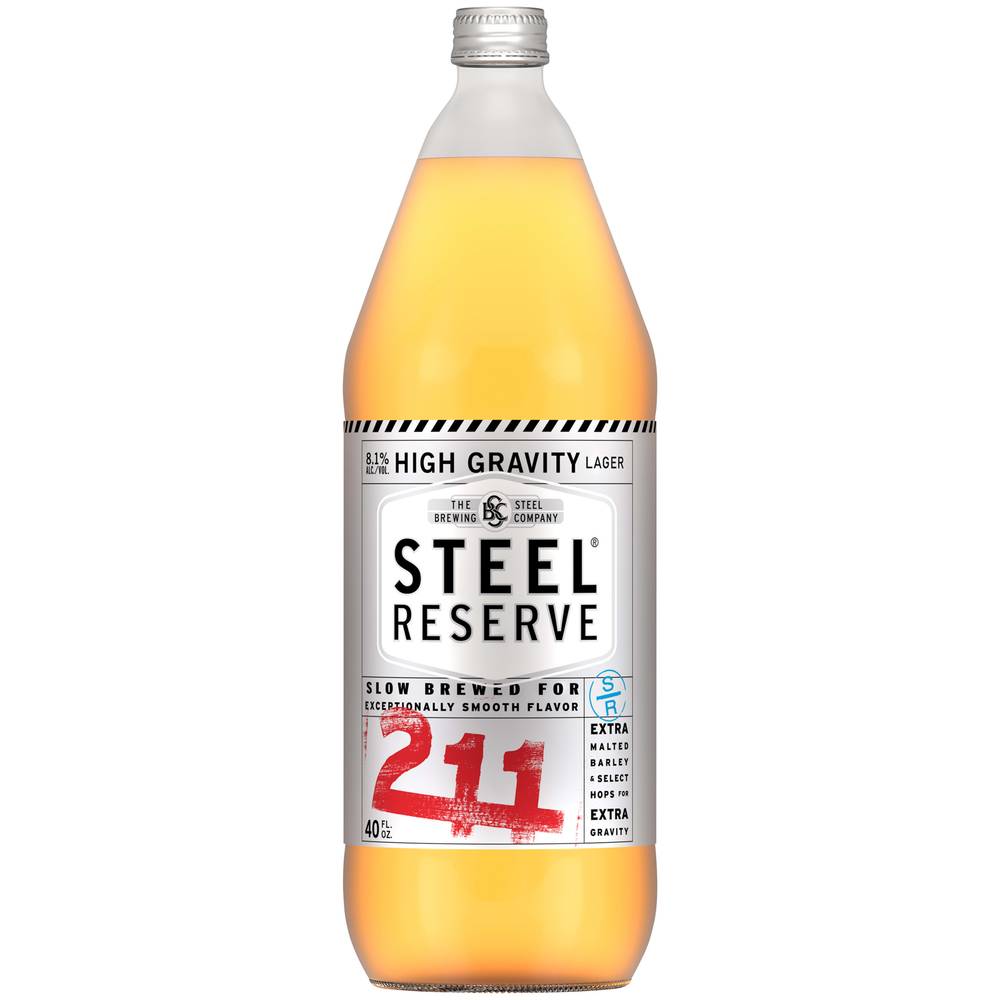 Steel Reserve 211 High Gravity Lager Beer (40oz bottle)