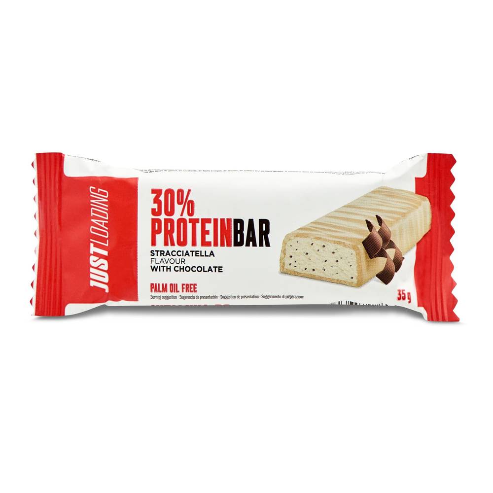 Barrita Proteína Sabor Chocolate Blanco Con Stracciatella Just Loading Bolsa 35 G