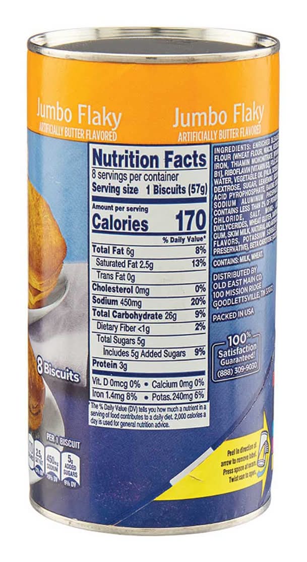 Clover Valley Biscuits Jumbo Flaky 8 Ct