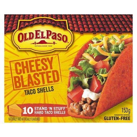 Old El Paso · Coquilles à tacos explosion fromagée (153 g) - Gluten-free cheesy blasted taco shells (153 g)