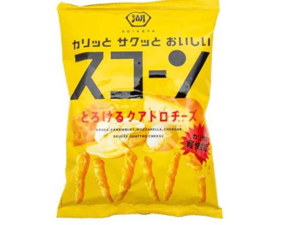 Bâtonnets de maïs au fromage / Cheese Corn Sticks Koikeya Quattro (78 G)
