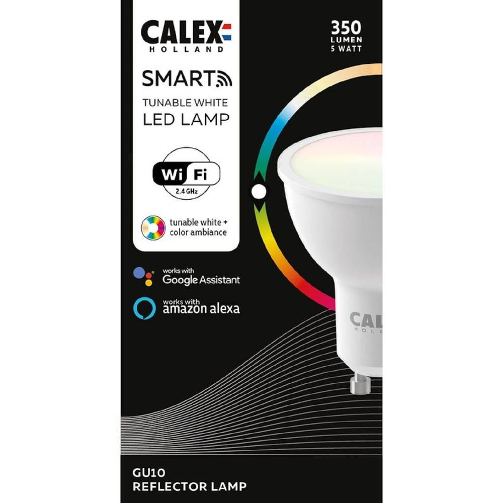 Calex - Lampe led smart tunable blanc wifi 350 lumen 5w gu10