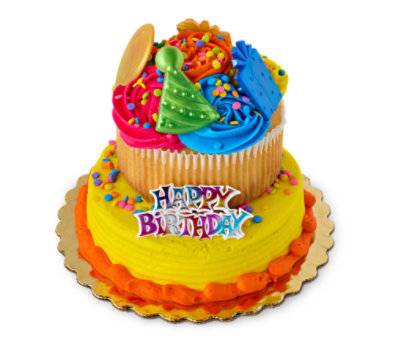 Cake 5 Inch With Mega Buttercream Cupcake