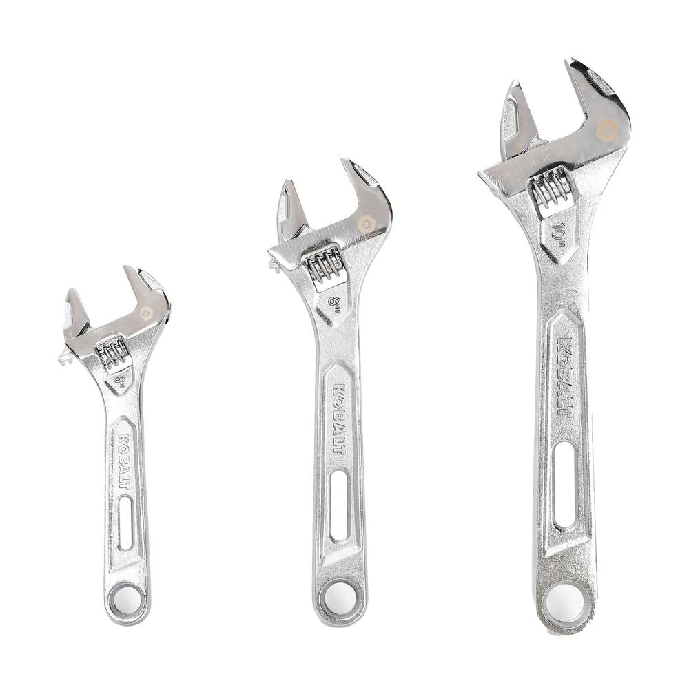 Kobalt Adjustable Wrench Set 3 -Piece