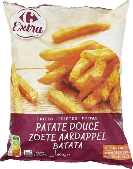 Frites patate douce CARREFOUR EXTRA - le paquet de 500g
