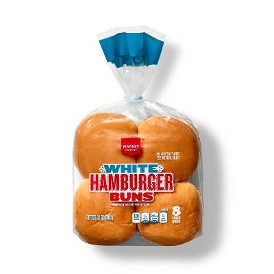 Market Pantry White Hamburger Buns (12 oz, 8 ct)