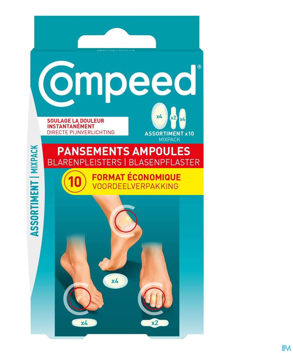 Compeed - Pansements ampoules assortiment boîte (10)