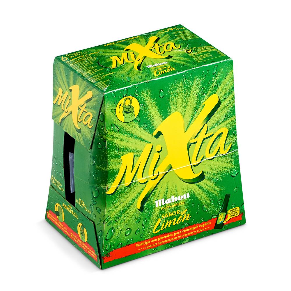 Cerveza Con Limón Mahou Mixta Botella 6 X 25 Cl