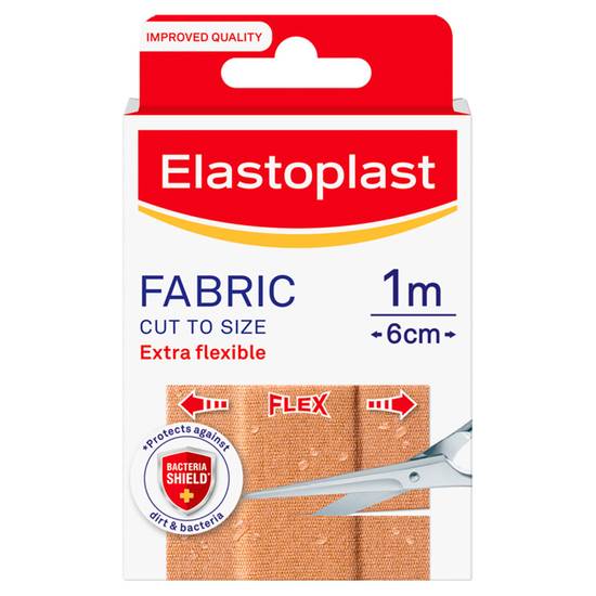 Elastoplast Fabric Dressing Plaster, Extra Flexible 6cm x 10cm Strip