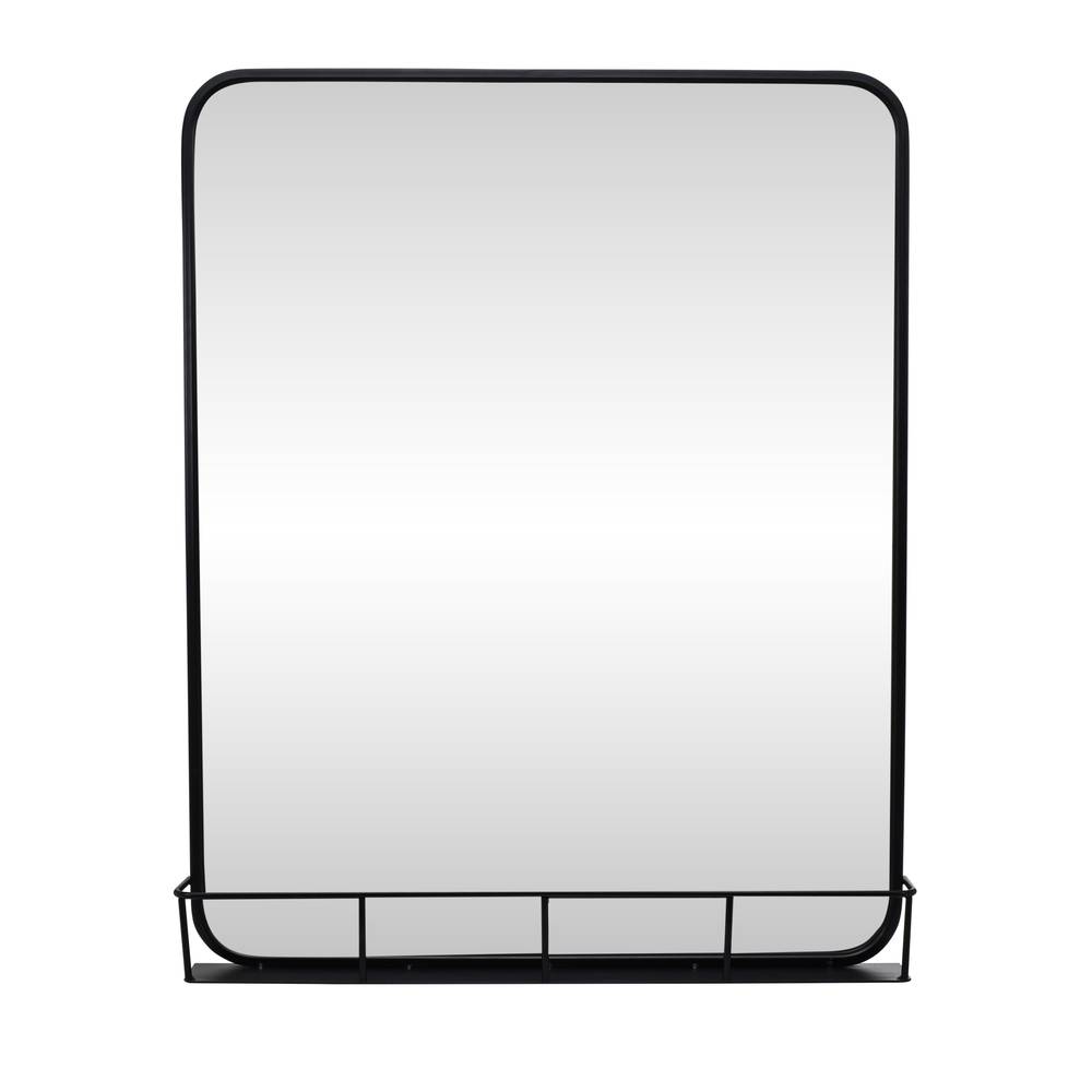 allen + roth 24-in x 30-in Framed Rectangle Bathroom Vanity Mirror (Black) | 791003