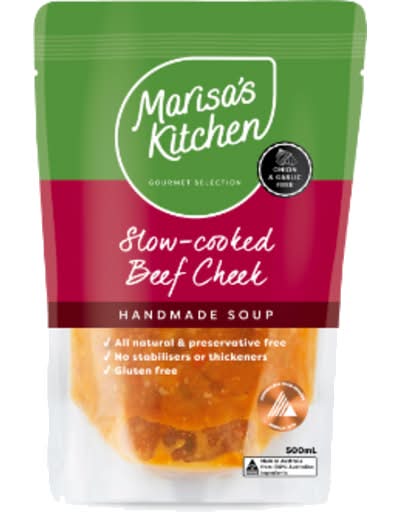 Marisa's Kitchen Slow Cooked Beef Cheek Soup (500mL)