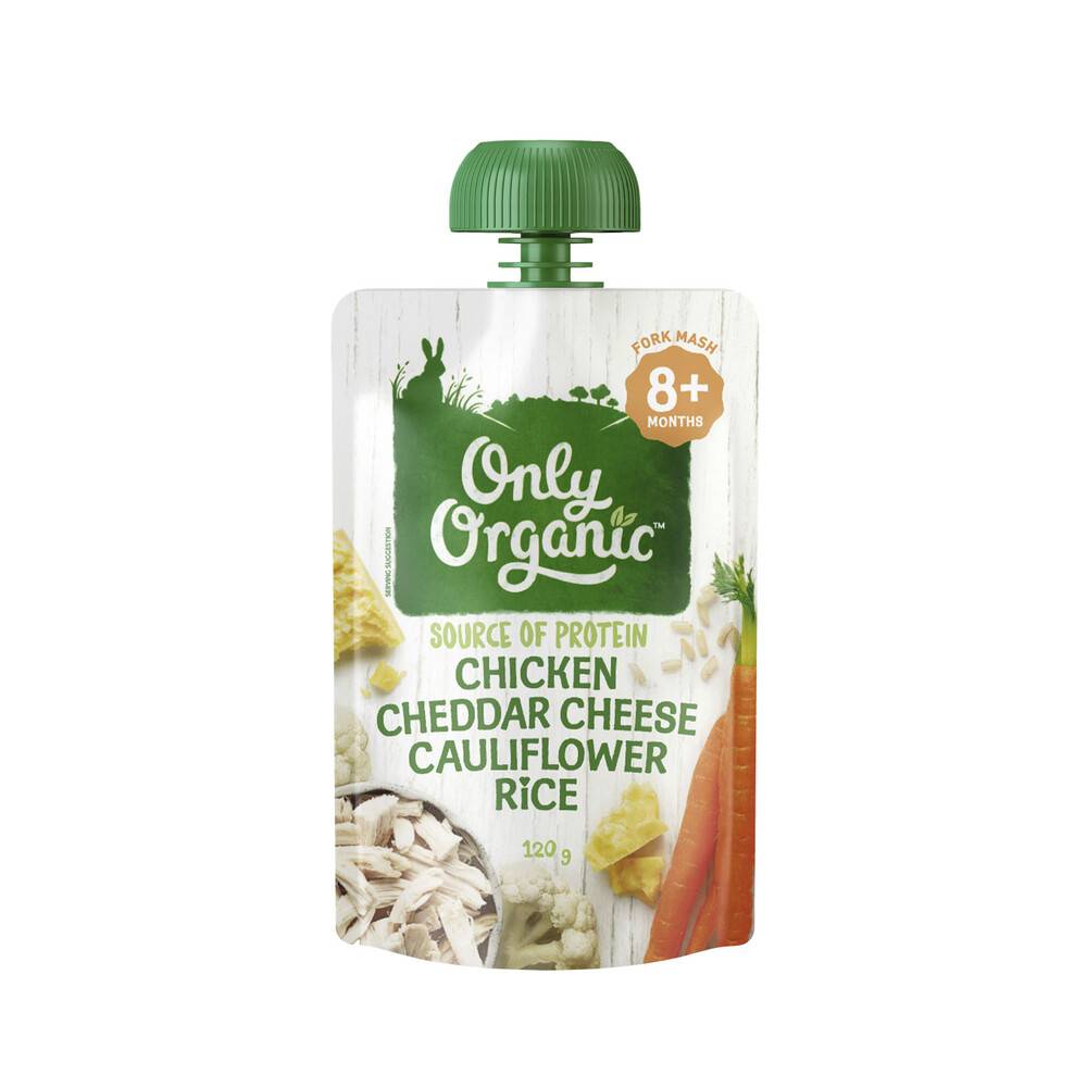 Only Organic Chicken Cheese & Cauliflower Rice 120g