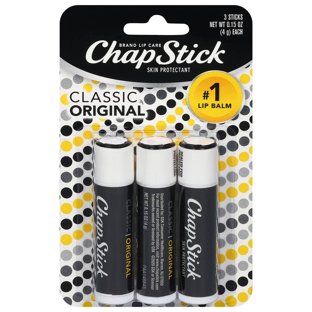 ChapStick Classic Original Lip Balm (0.45 oz, 3 ct)