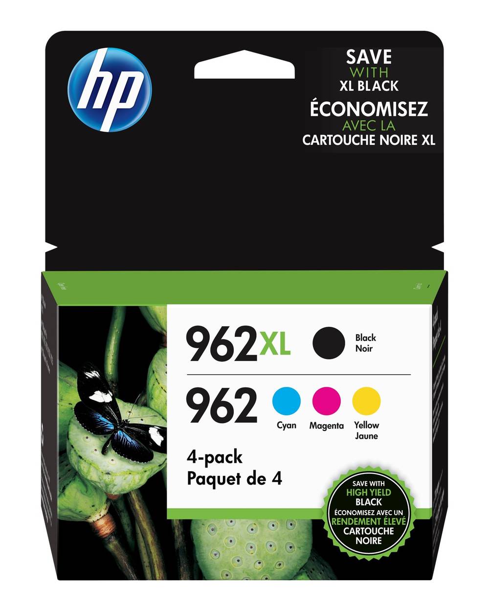 HP 962Xl/962 High-Yield Black and Cyan Magenta Yellow Ink Cartridges