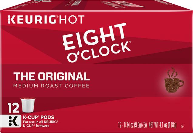 Eight O'clock K-Cup Pods Medium Roast the Original Coffee (12 ct, 0.34 oz)