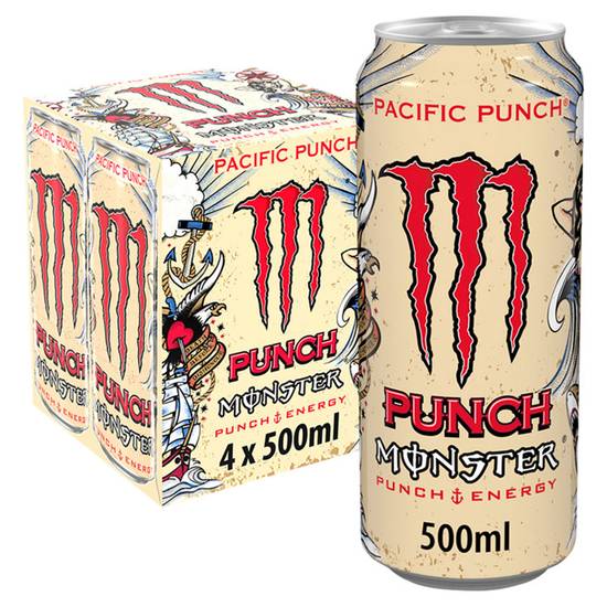 Monster Pacific Punch Energy Drink 4 x 500ml