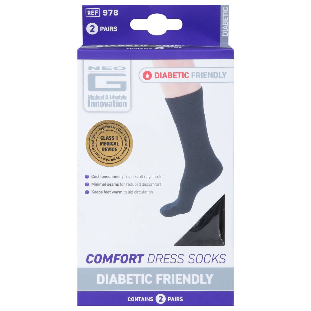 Neo g Black Comfort Dress Socks