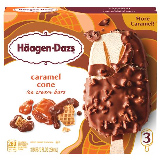 Häagen-Dazs Caramel Pizzelle Ice Cream Bars (3 x 3 fl oz)