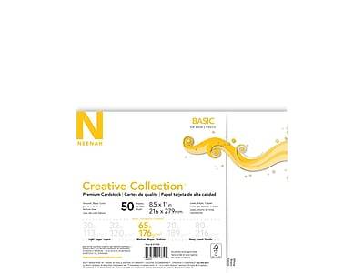 Neenah Paper Creative Collection Basics Cardstock Paper, 65 Lbs., 8.5 x 11, White, 50/Pack (91334)
