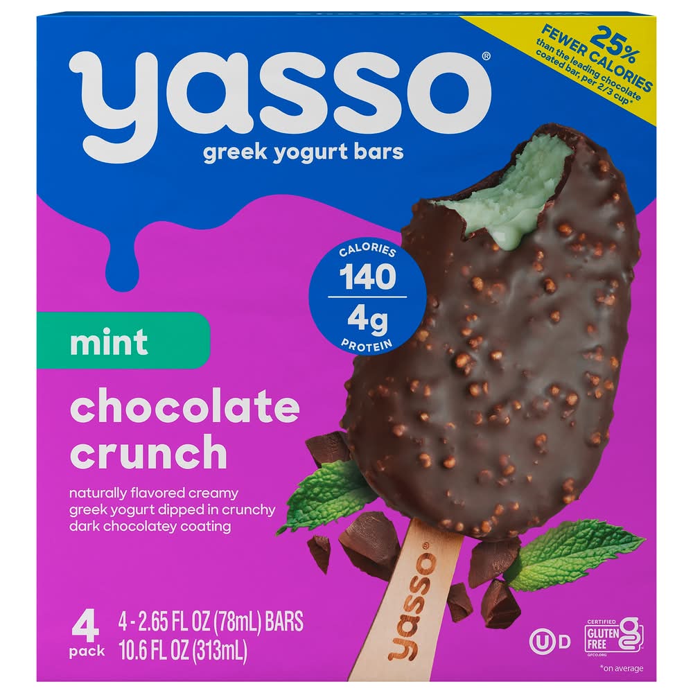 Yasso Mint Chocolate Crunch Yogurt Bars (10.6 fl oz)