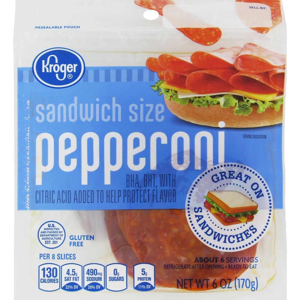 Kroger® Sandwich Size Sliced Pepperoni