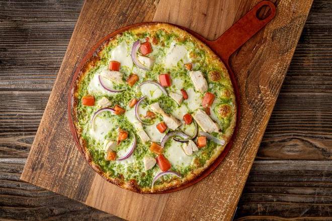 Order Pesto Chicken Pizza (840 Cal) food online from Fired Pie store, Phoenix on bringmethat.com