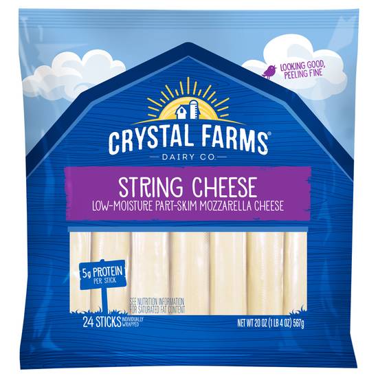 Crystal Farms Wisconsin String Cheese Sticks (24ct)
