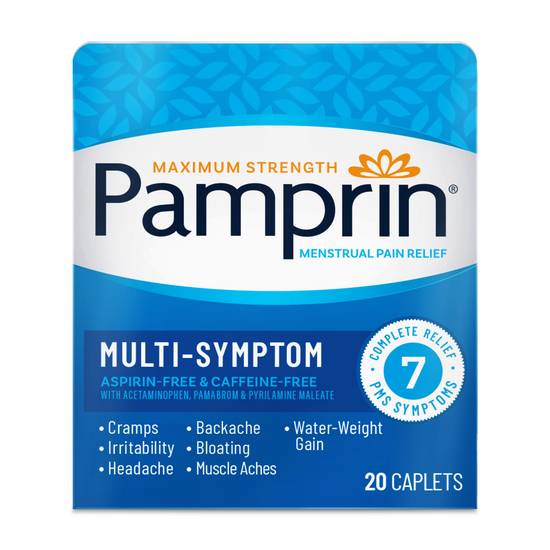 Pamprin Multi-Symptom Caplets, 20 CT