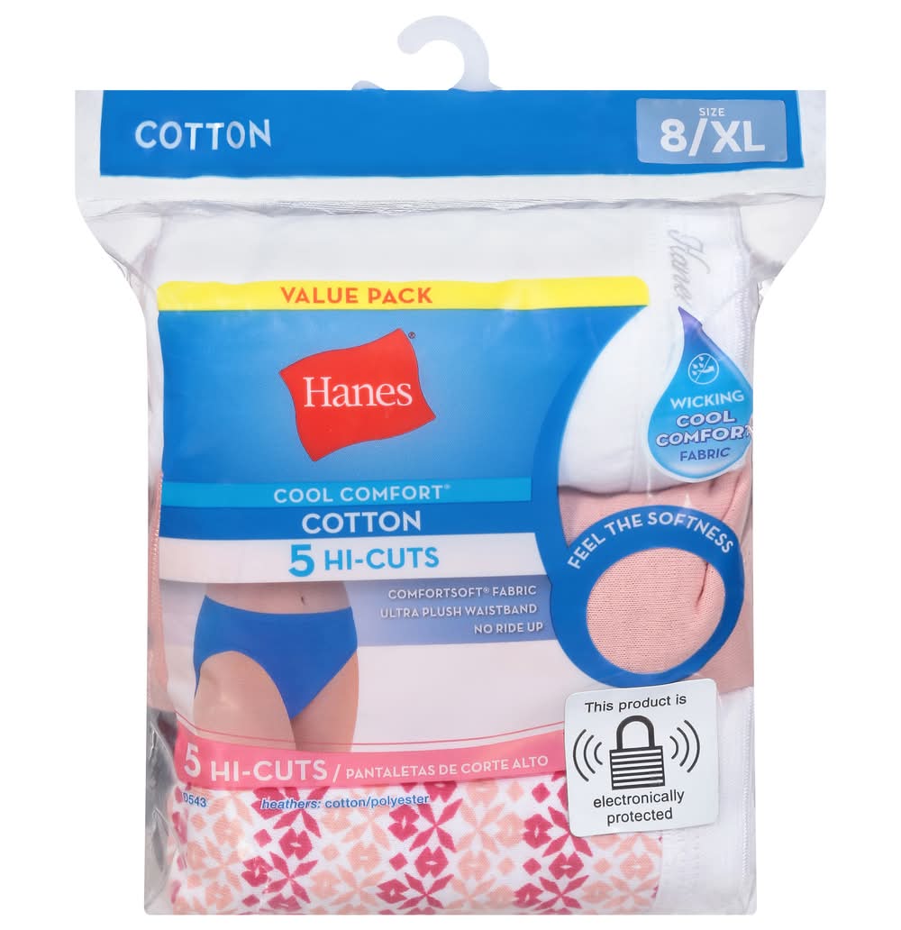 Hanes Cool Comfort Cotton Women's Hi-Cuts Size 8/xl