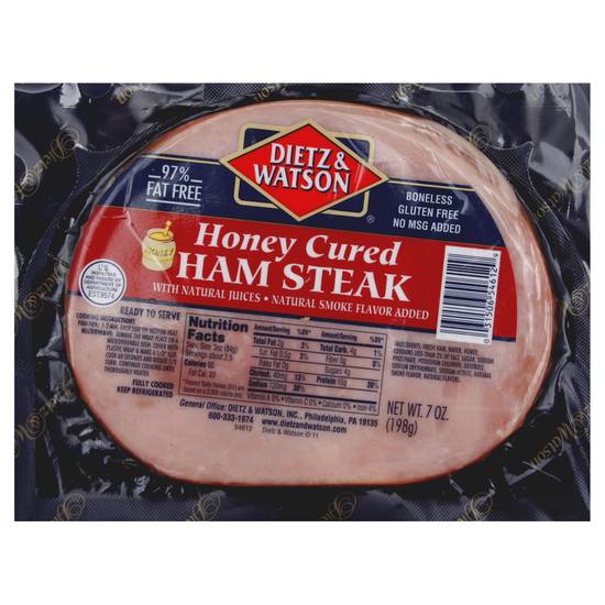 Dietz & Watson Ham Steak Honey Cured (7 oz)