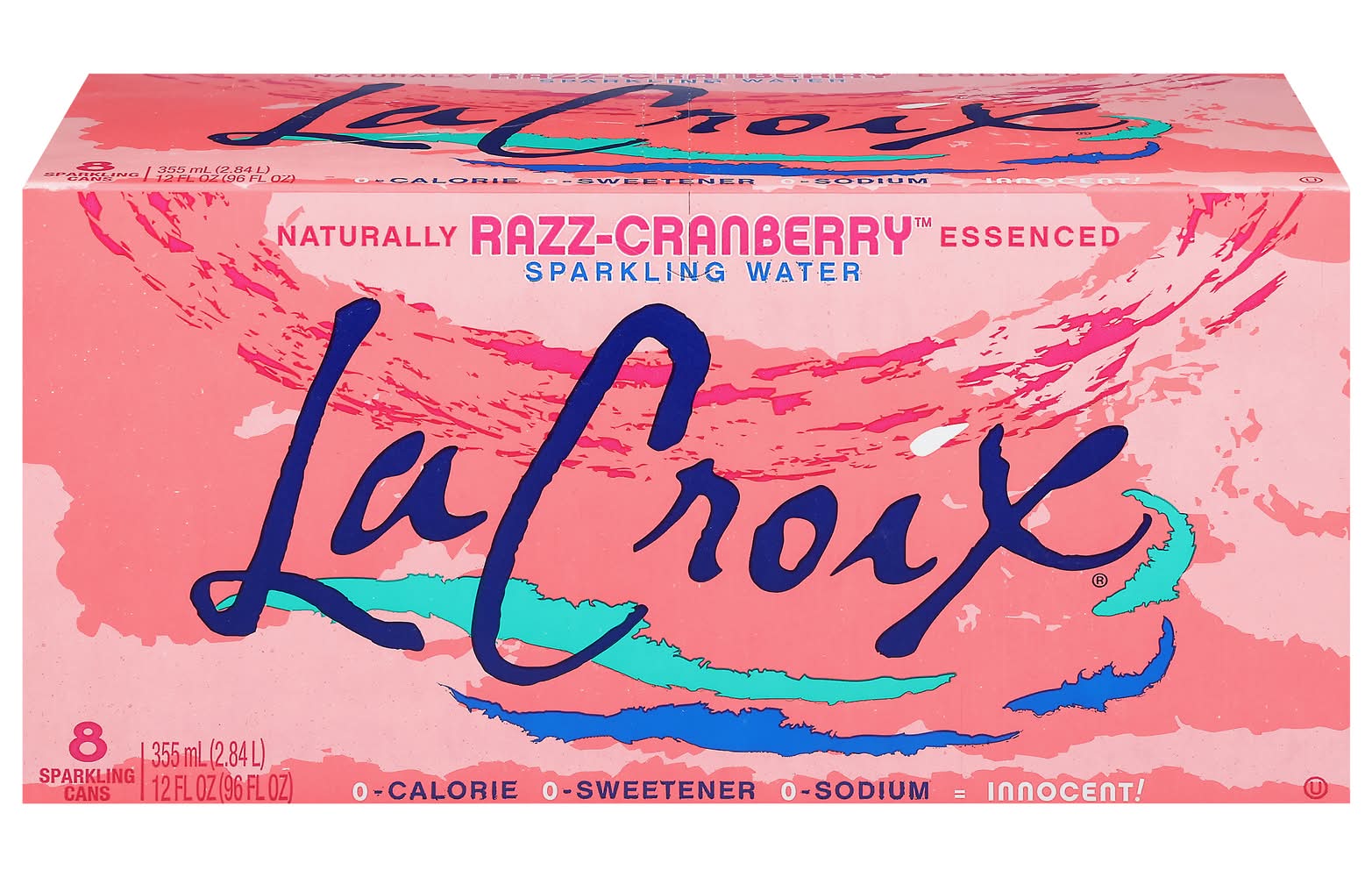 La Croix Naturally Essenced Sparkling Water, Razz-Cranberry (8 x 12 fl oz)