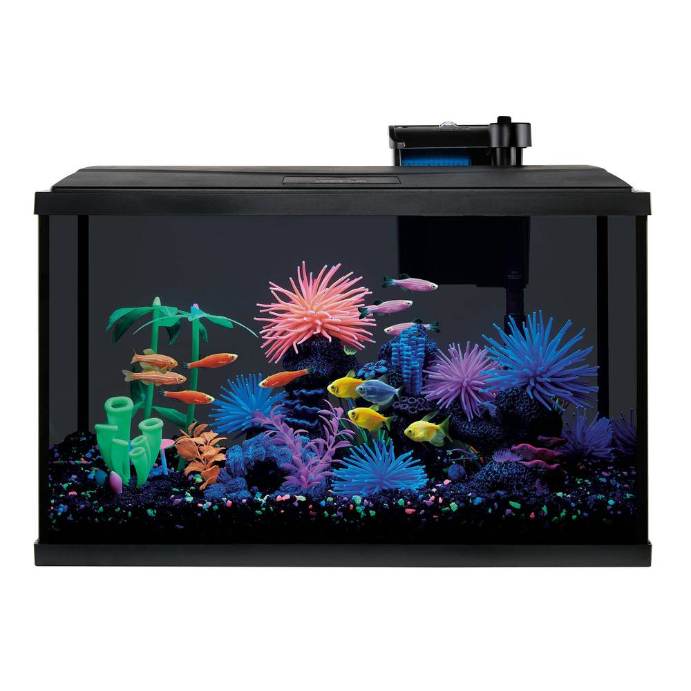Top Fin® LED Black Glass Aquarium (Size: 10 Gal)