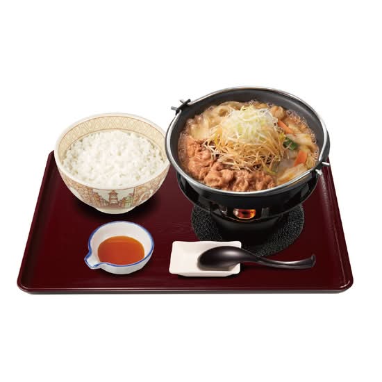 白髪ねぎ牛・胡麻麻辣湯鍋定食　Spicy Beef & Tofu Hot Pot Combo Meal with Shredded Leek