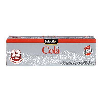 Selection Diet Cola Soft Drink (12 x 355ml)