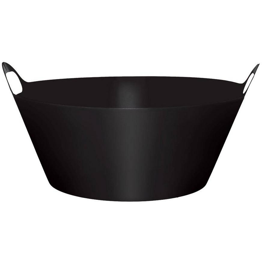 Party City Plastic Party Tub, 22 In X 10 In, Black