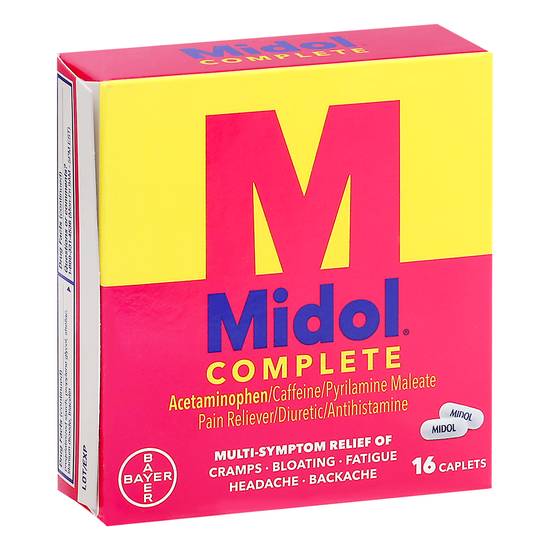 Midol Complete Acetaminophen Menstrual Pain Relief Caplets (16 ct)
