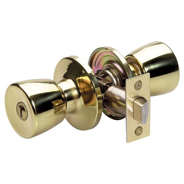 Master Lock Tuo0303 Polished Brass Tulip Privacy Door Knob
