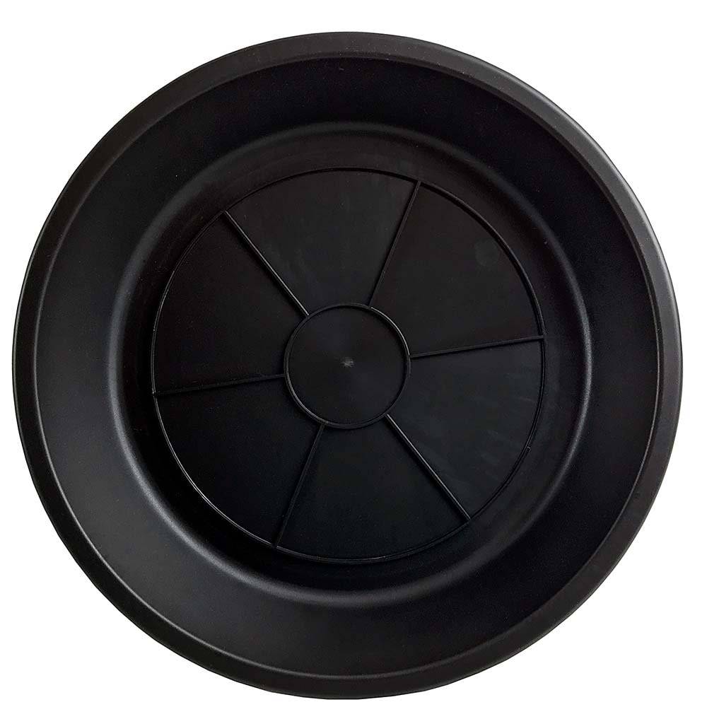 Style Selections 8-in Black Plastic Plant Saucer | SA0824BK