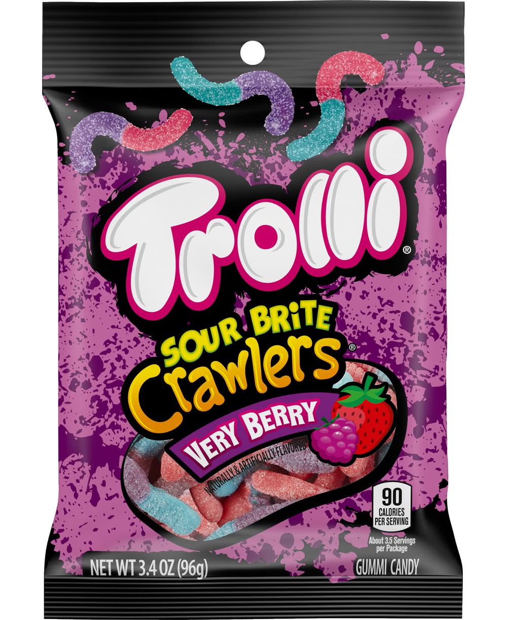 Trolli Sour Brite Crawlers Very Berry Gummi Candy (3.4 oz)