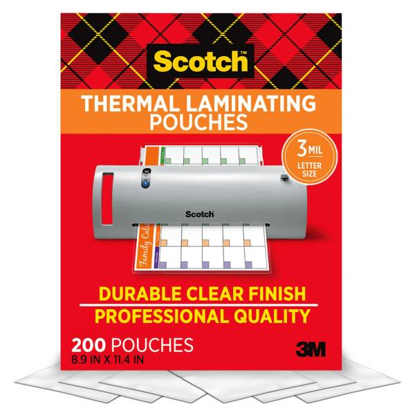 Scotch Thermal Laminating Sheet Pouches (8.9 in x 11.4 in)
